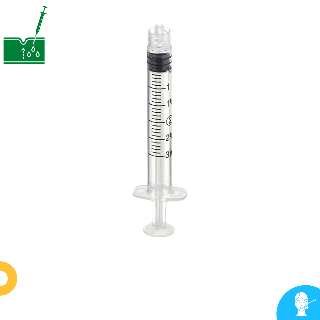 Mediware Disposable Syringes 2/3ml 3-Piece Luer-Lock Sterile
